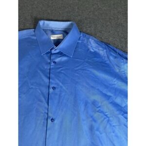 robert graham shirt blue dress shirt 20  36/37 Tall blue shirt